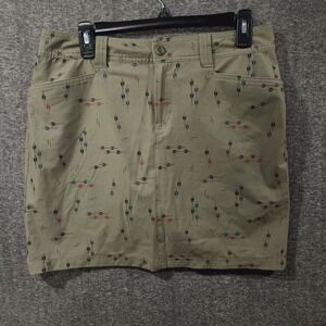 Eddie Bauer Womens Multicolor Adventurer 2.0 Skort Size 6 Pockets Zip Hiking EUC
